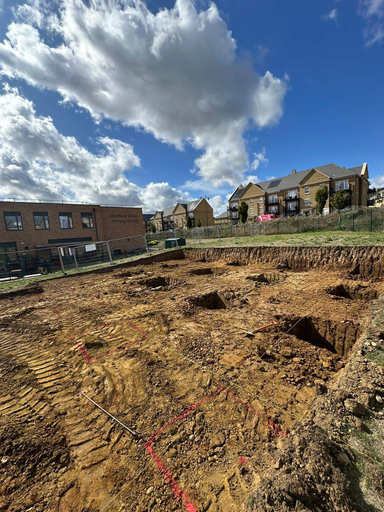Foundation excavations to set-out lines Cambridge