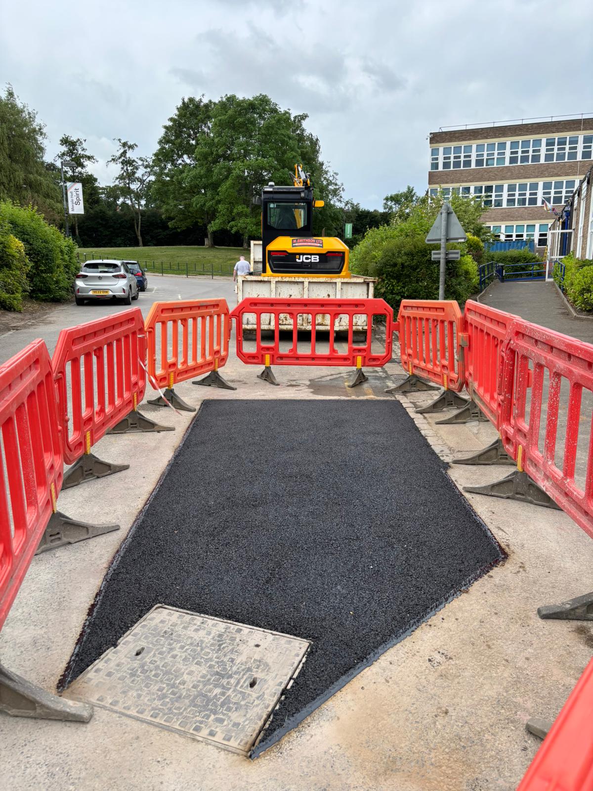 Finished tarmac surface at Marple School Stockport