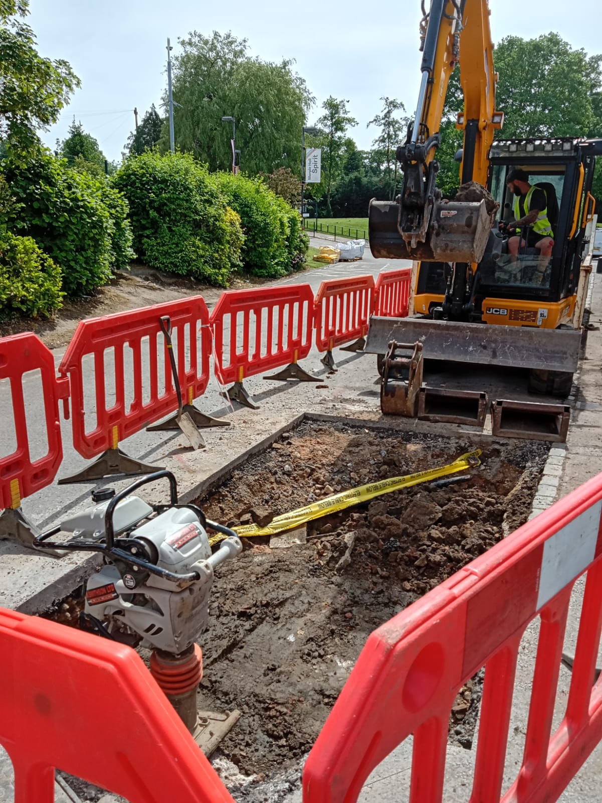Drainage excavation and groundworks at Marple School Stockport — M.Smithson LTD