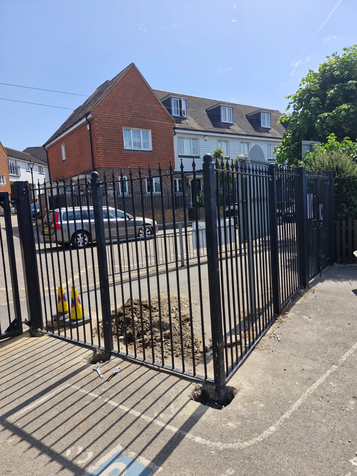 M.Smithson LTD crew working on school footpath Frome