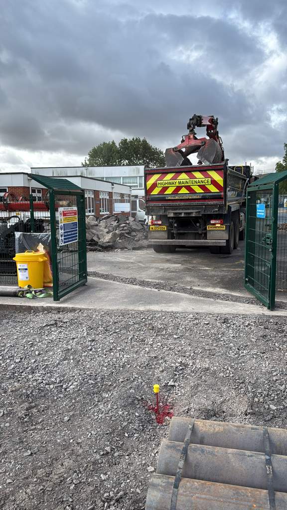 Groundworks around the new modular building St Andrews