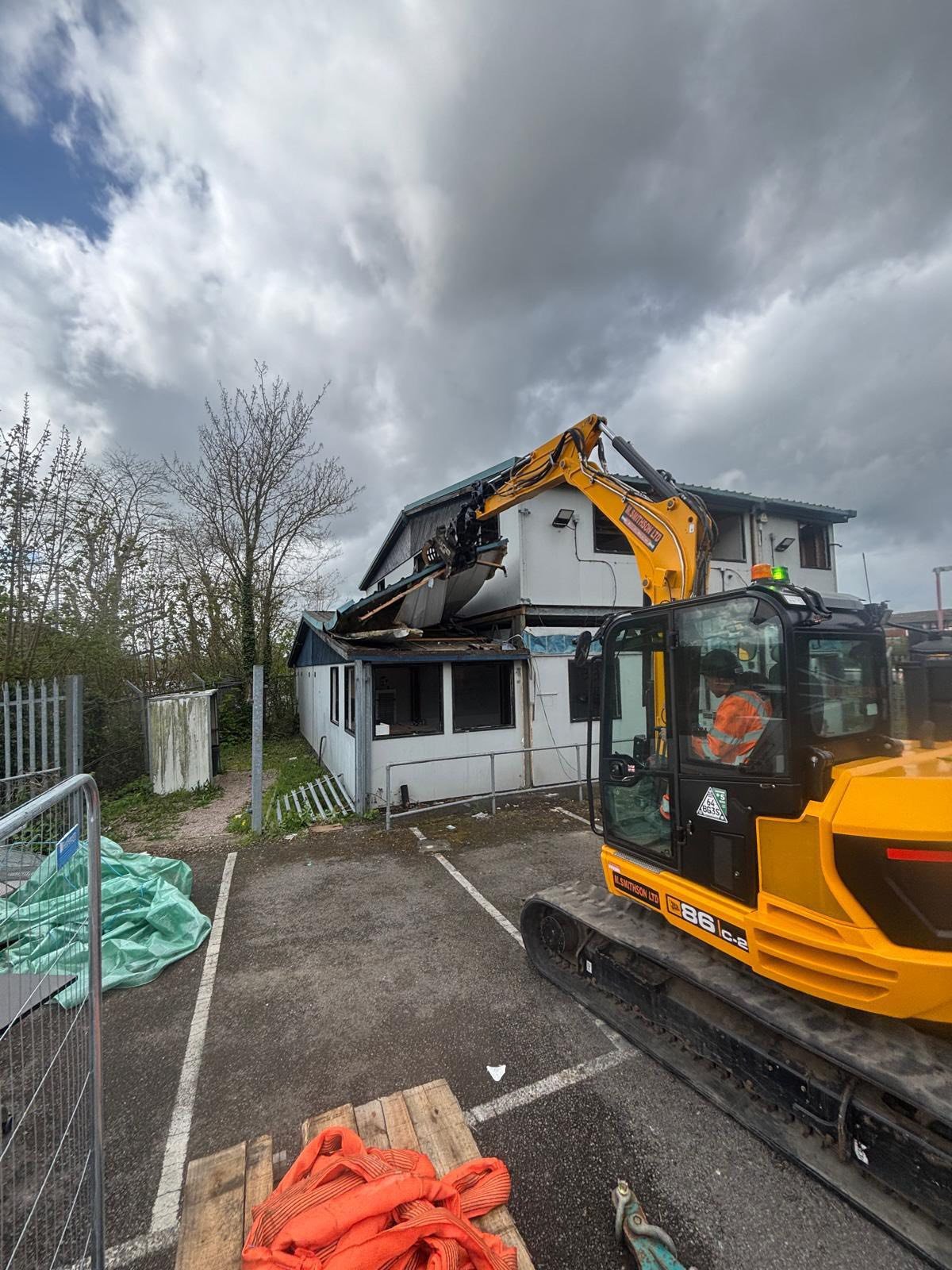 Building demolition at Westbury Rail Station Wiltshire — M.Smithson LTD demolition contractor